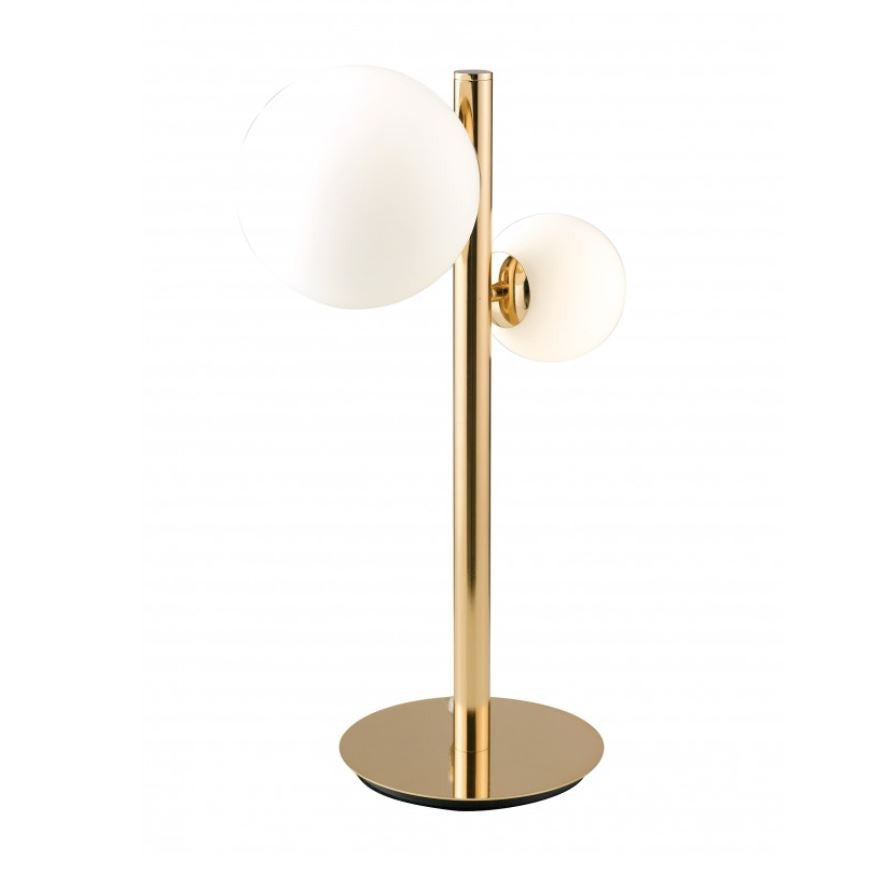 Lume sfera vetro opale struttura oro lucido 2XG9 non incl. HERA Lume sfera vetro opale struttura oro lucido 2XG9 non incl. HERA
